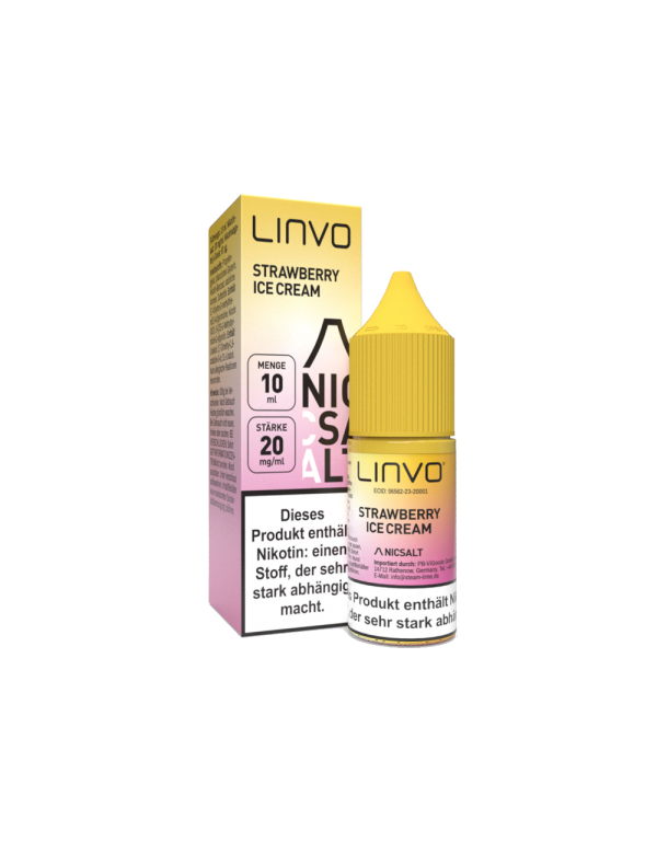 Linvo - Strawberry Ice Cream - Nikotinsalz Liquid